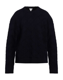 Bottega Veneta: Синий свитер 