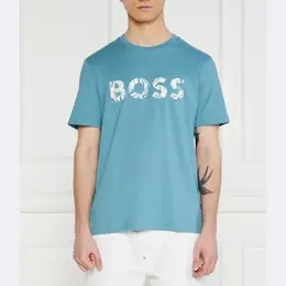 BOSS: Синяя футболка 