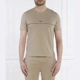 BOSS: Бежевая футболка 