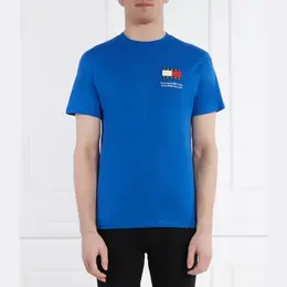 Tommy Hilfiger: Синяя футболка  Essential