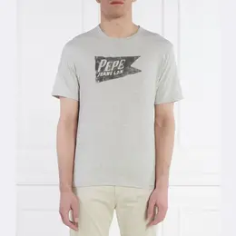 Pepe Jeans London: Серая футболка 