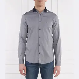Armani Exchange: Чёрная рубашка 