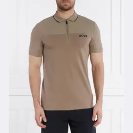 BOSS: Бежевая рубашка 