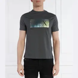 Armani Exchange: Чёрная футболка 