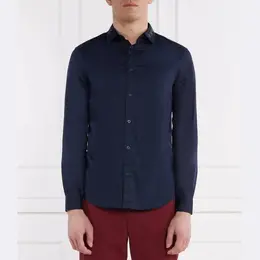 Armani Exchange: Синяя рубашка 