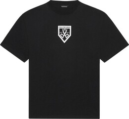 Balenciaga: Чёрная футболка 