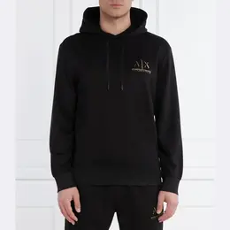 Armani Exchange: Чёрная толстовка 