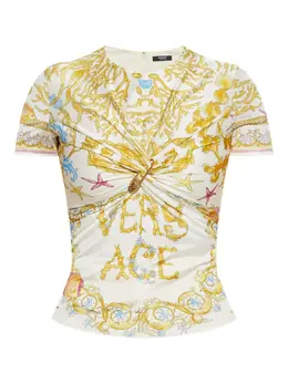 Versace: Белый топ  Safety Pin