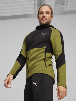 PUMA: Зелёная толстовка  Evostripe