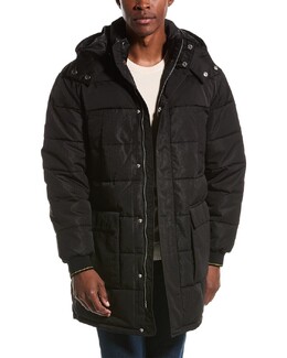 Armani Exchange: Чёрное пальто 