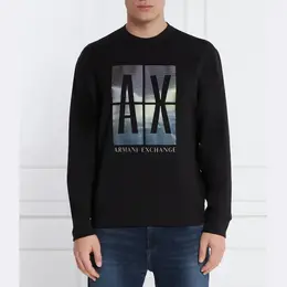 Armani Exchange: Чёрная толстовка 