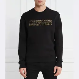 Versace: Чёрная толстовка 