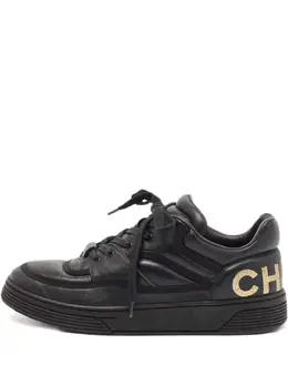 CHANEL Pre-Owned: Чёрные кроссовки 