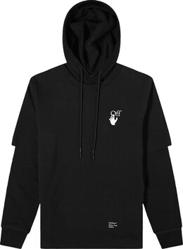 Off-White: Чёрная толстовка  Caravaggio Arrow
