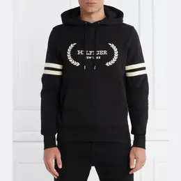 Tommy Hilfiger: Чёрная толстовка 