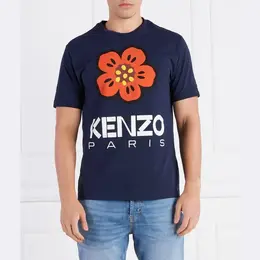 Kenzo: Синяя футболка 