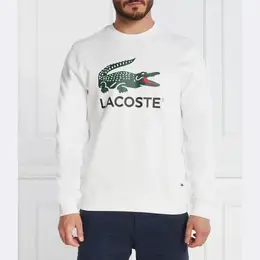 Lacoste: Белая толстовка 