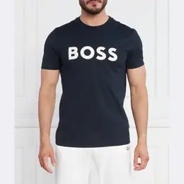 BOSS: Синяя футболка 