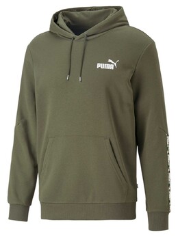 PUMA: Зелёная толстовка  Ess