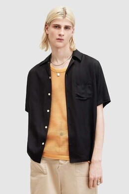 Allsaints: Чёрная рубашка 