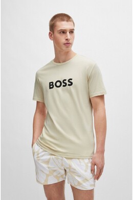 BOSS: Бежевая футболка 