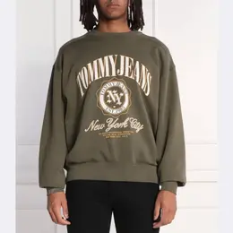 Tommy Hilfiger: Зелёная толстовка 