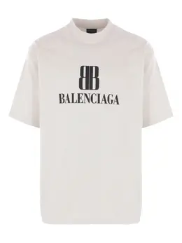 Balenciaga: Хлопковая футболка  BB