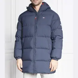 Tommy Hilfiger: Синий пуховик  Essential