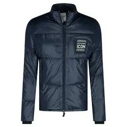 Armani Exchange: Синий пуховик 