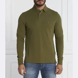Tommy Hilfiger: Рубашка цвета хаки 