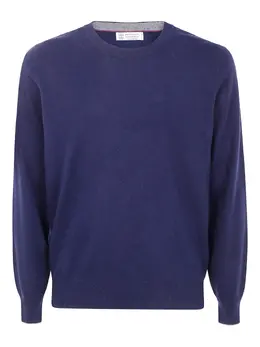 Brunello Cucinelli: Синий свитер 
