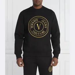Versace: Чёрная толстовка 