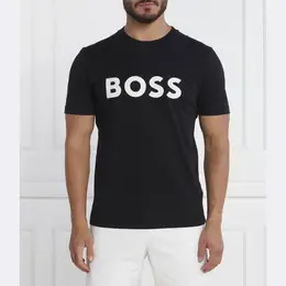 BOSS: Чёрная футболка 