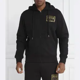 Versace: Чёрная толстовка 