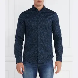 Armani Exchange: Синяя рубашка 
