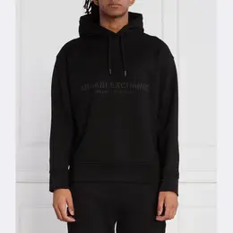 Armani Exchange: Чёрная толстовка 