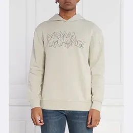 Armani Exchange: Бежевая толстовка 