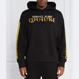 Versace: Чёрная толстовка 