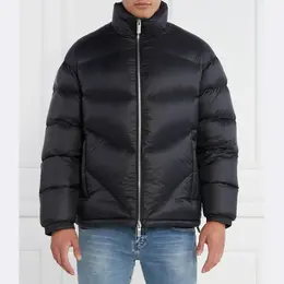 Armani Exchange: Синий пуховик 