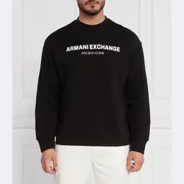 Armani Exchange: Чёрная толстовка 