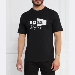 BOSS: Чёрная футболка 