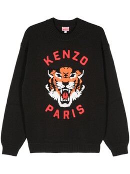 Kenzo: Чёрный свитер  Tiger