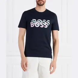 BOSS: Чёрная футболка 