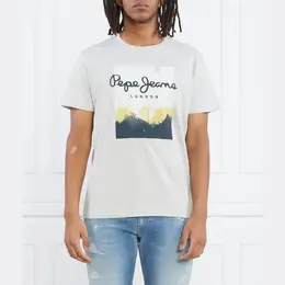 Pepe Jeans London: Серая футболка 