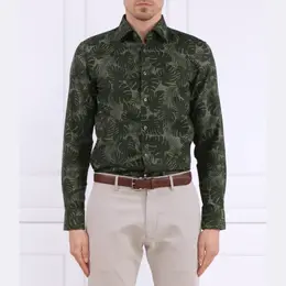 BOSS: Зелёная рубашка 