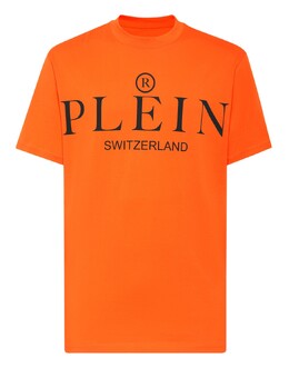 Philipp Plein: Оранжевая футболка  Iconic Plein