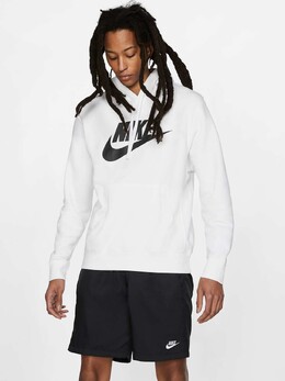 Nike: Белая толстовка  Club