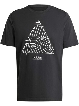 Adidas: Чёрная футболка  Tiro