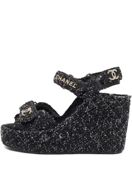 CHANEL Pre-Owned: Чёрные сандалии 