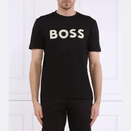 BOSS: Чёрная футболка 
